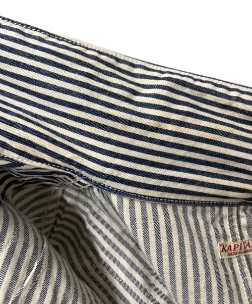 KAPITAL（キャピタル）KAPITAL (キャピタル) サンダーバード ヒッコリーカバーオール ネイビー サイズ:Lの古着・服飾アイテム