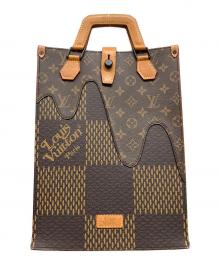 LOUIS VUITTON（ルイ ヴィトン）の古着「ダミエ ジャイアント ミニトート」｜ブラウン