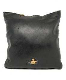 Vivienne Westwood（ヴィヴィアンウエストウッド）の古着「オーバルロゴレザーショルダーバッグ」｜ブラック