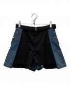 sacaiサカイ）の古着「Wool Suiting x Denim Shorts」｜インディゴ