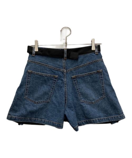 sacai（サカイ）sacai (サカイ) Wool Suiting x Denim Shorts インディゴの古着・服飾アイテム