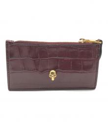 ALEXANDER McQUEEN（アレキサンダーマックイーン）の古着「型押しカードケースホルダー」｜ボルドー