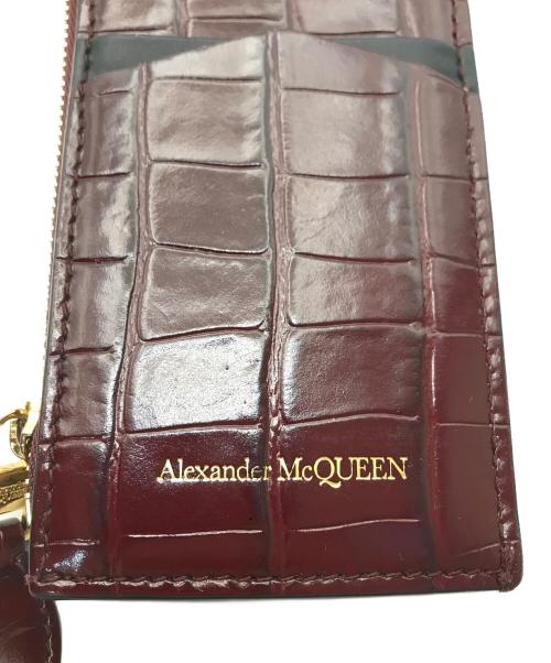 ALEXANDER McQUEEN（アレキサンダーマックイーン）ALEXANDER McQUEEN (アレキサンダーマックイーン) 型押しカードケースホルダー ボルドーの古着・服飾アイテム