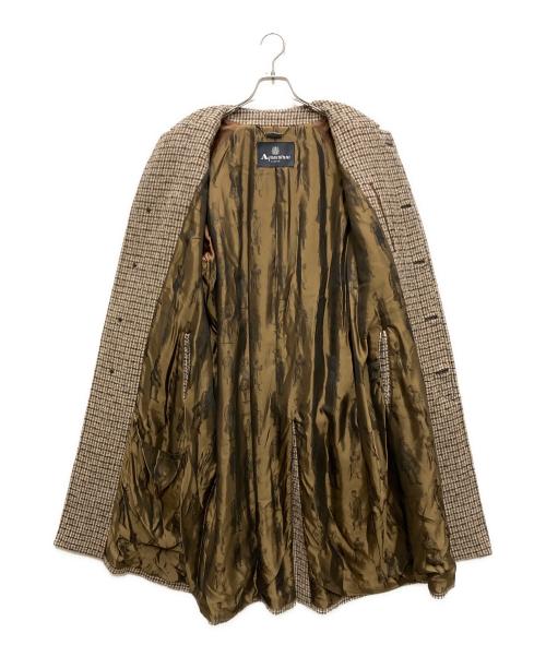 Aquascutum（アクアスキュータム）Aquascutum (アクアスキュータム) EDEN シングルベルテットコート ベージュ サイズ:40の古着・服飾アイテム
