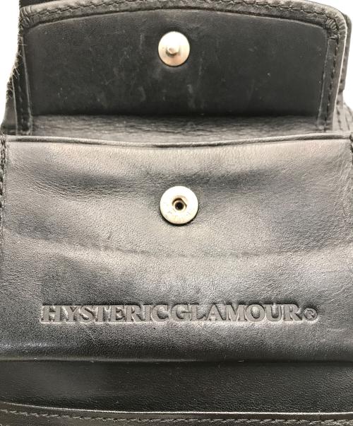 Hysteric Glamour（ヒステリックグラマー）Hysteric Glamour (ヒステリックグラマー) ロゴスタッズ3つ折り財布 ブラックの古着・服飾アイテム