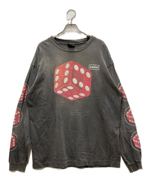 SAINT MICHAEL（セントマイケル）SAINT MICHAEL (セントマイケル) DICE L/S TEE ブラック サイズ:XLの古着・服飾アイテム