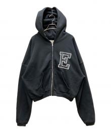 ERL（イーアールエル）の古着「Varsity Oversized Zip Hoodie」｜ブラック