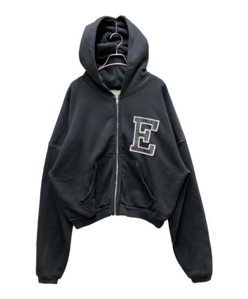 ERL（イーアールエル）ERL (イーアールエル) Varsity Oversized Zip Hoodie ブラック サイズ:XSの古着・服飾アイテム
