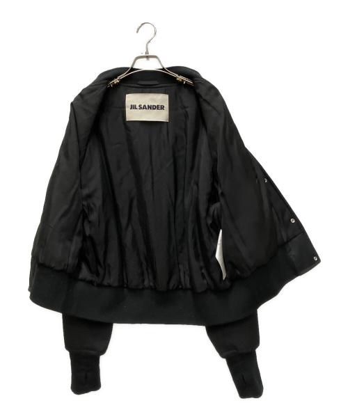 JIL SANDER（ジルサンダー）JIL SANDER (ジルサンダー) ギャバジンツイルボンバージャケット ブラック サイズ:50の古着・服飾アイテム