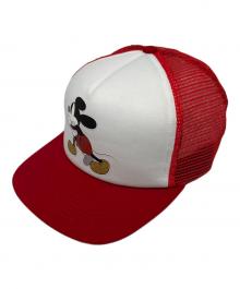 SUPREME×NUMBER (N)INE×DISNEY（シュプリーム×ナンバーナイン×ディズニー）の古着「25AW Mickey Mesh Back 5-Panel」｜レッド×ホワイト