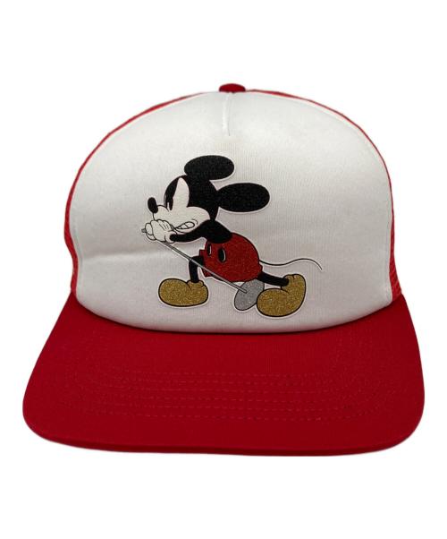 SUPREME（シュプリーム）Supreme (シュプリーム) NUMBER (N)INE (ナンバーナイン) Disney (ディズニー) 25AW Mickey Mesh Back 5-Panel レッド×ホワイトの古着・服飾アイテム