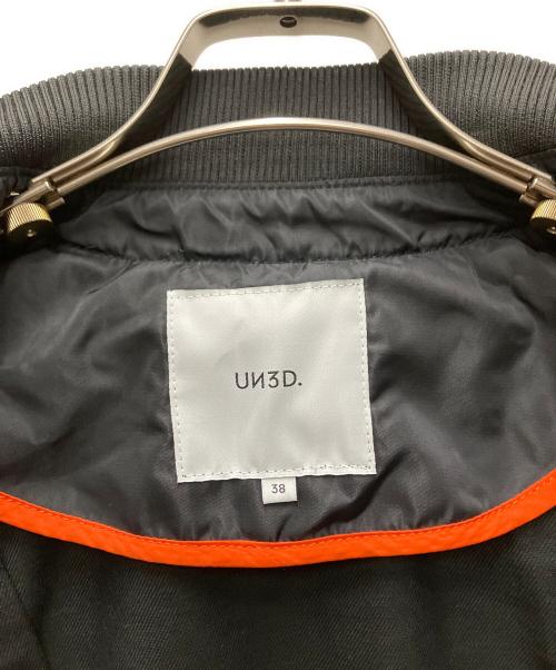UN3D.（アンスリード）UN3D. (アンスリード) MA－1 DOCKING DENIM JACKET ブラック サイズ:38の古着・服飾アイテム