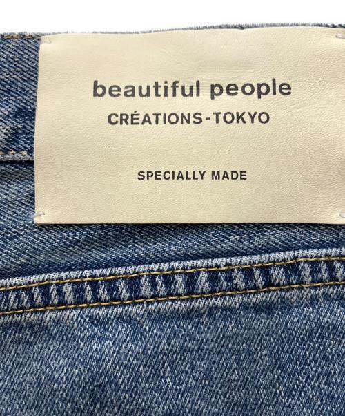 beautiful people（ビューティフルピープル）beautiful people (ビューティフルピープル) denim bleach cropped pants インディゴ サイズ:40の古着・服飾アイテム