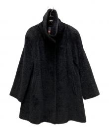 MaxMara（マックスマーラ）の古着「アルパカ ブレンド シャギーコート」｜ブラック