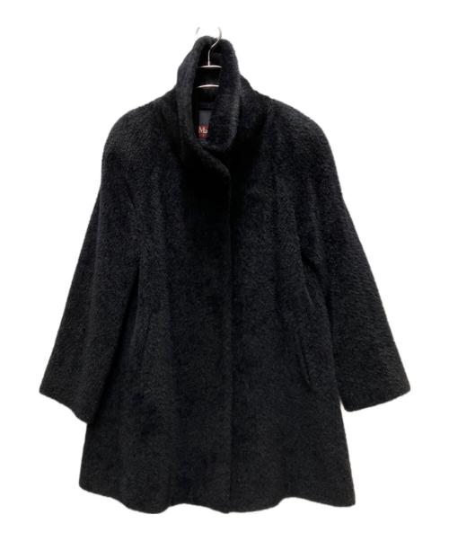 MaxMara（マックスマーラ）MaxMara (マックスマーラ) アルパカ ブレンド シャギーコート ブラック サイズ:38の古着・服飾アイテム
