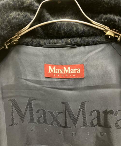 MaxMara（マックスマーラ）MaxMara (マックスマーラ) アルパカ ブレンド シャギーコート ブラック サイズ:38の古着・服飾アイテム