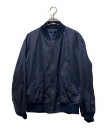 KAPTAIN SUNSHINE（キャプテンサンシャイン）の古着「USA Cotton Satin Flight Jacket」｜ネイビー