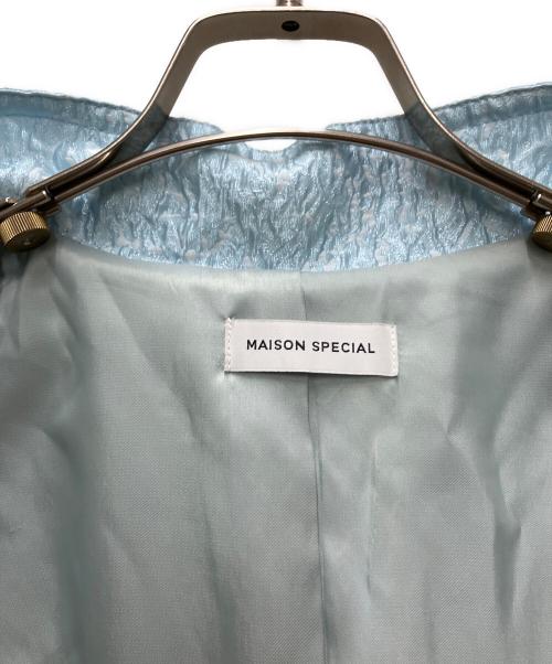MAISON SPECIAL（メゾンスペシャル）MAISON SPECIAL (メゾンスペシャル) 2wayジャガードモッズコート ブルー サイズ:FREEの古着・服飾アイテム