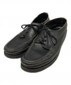 RUSSELL MOCCASINラッセルモカシン）の古着「Oneidaダブルモカシンデッキシューズ」｜ブラック