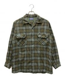 PENDLETON（ペンドルトン）の古着「60`Sボードシャツ」｜ブラウン×グレーブルー
