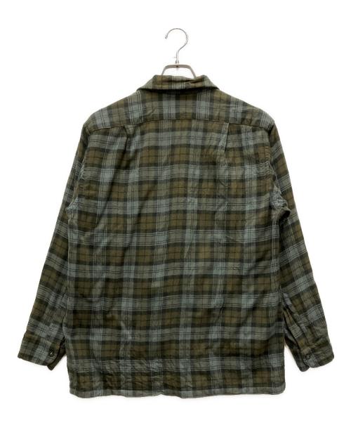 PENDLETON（ペンドルトン）PENDLETON (ペンドルトン) 60`Sボードシャツ ブラウン×グレーブルー サイズ:Mの古着・服飾アイテム