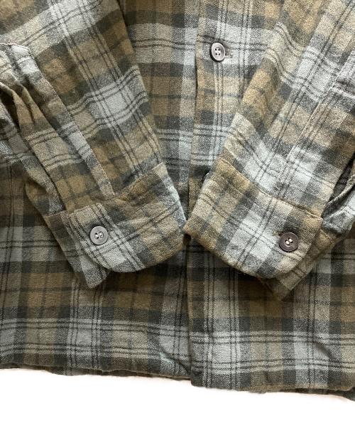 PENDLETON（ペンドルトン）PENDLETON (ペンドルトン) 60`Sボードシャツ ブラウン×グレーブルー サイズ:Mの古着・服飾アイテム