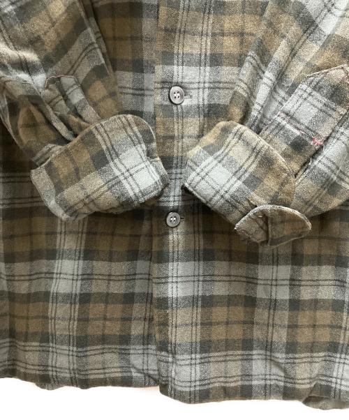 PENDLETON（ペンドルトン）PENDLETON (ペンドルトン) 60`Sボードシャツ ブラウン×グレーブルー サイズ:Mの古着・服飾アイテム