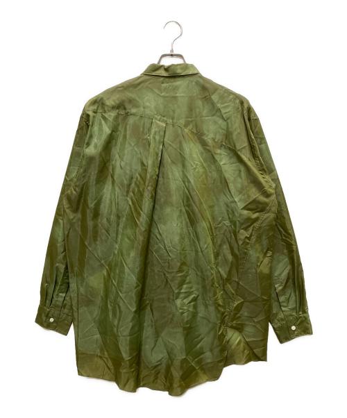 COMME des GARCONS HOMME PLUS（コムデギャルソンオムプリュス）COMME des GARCONS HOMME PLUS (コムデギャルソンオムプリュス) 25AW アシンメトリー捻じれポリシャツ グリーン サイズ:Lの古着・服飾アイテム