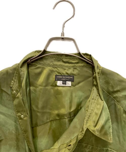 COMME des GARCONS HOMME PLUS（コムデギャルソンオムプリュス）COMME des GARCONS HOMME PLUS (コムデギャルソンオムプリュス) 25AW アシンメトリー捻じれポリシャツ グリーン サイズ:Lの古着・服飾アイテム