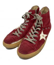 GOLDEN GOOSE（ゴールデングース）の古着「FRANCY 加工ハイカットスニーカー」｜レッド