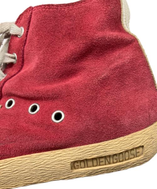 GOLDEN GOOSE（ゴールデングース）GOLDEN GOOSE (ゴールデングース) FRANCY 加工ハイカットスニーカー レッド サイズ:42の古着・服飾アイテム