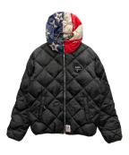 Aape BY A BATHING APEエーエイプ バイ アベイシングエイプ）の古着「サルカモ キルティングダウンジャケット」｜ブラック