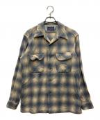 PENDLETONペンドルトン）の古着「70’S オンブレチェック ボートシャツ」｜ブルー×ベージュ