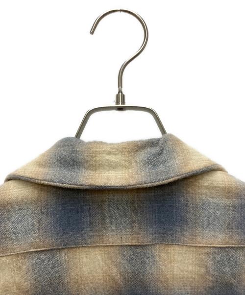 PENDLETON（ペンドルトン）PENDLETON (ペンドルトン) 70’S オンブレチェック ボートシャツ ブルー×ベージュ サイズ:Mの古着・服飾アイテム
