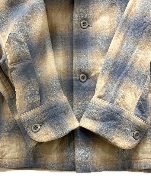 PENDLETON（ペンドルトン）PENDLETON (ペンドルトン) 70’S オンブレチェック ボートシャツ ブルー×ベージュ サイズ:Mの古着・服飾アイテム