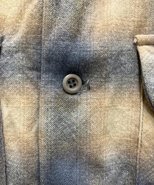 PENDLETON（ペンドルトン）PENDLETON (ペンドルトン) 70’S オンブレチェック ボートシャツ ブルー×ベージュ サイズ:Mの古着・服飾アイテム