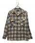 PENDLETON（ペンドルトン）の古着「70’S オンブレチェック ボートシャツ」｜ブルー×ベージュ