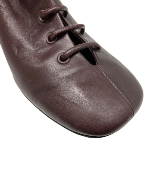 CELINE（セリーヌ）CELINE (セリーヌ) レースアップレザーブーツ ブラウン サイズ:36.5の古着・服飾アイテム
