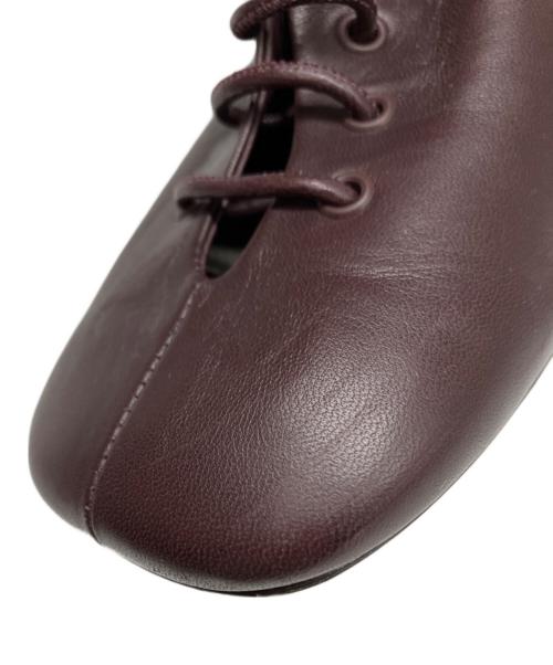 CELINE（セリーヌ）CELINE (セリーヌ) レースアップレザーブーツ ブラウン サイズ:36.5の古着・服飾アイテム
