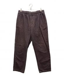 stussy（ステューシー）の古着「オーバーダイ ヒッコリー リラックス パンツ」｜パープル×ブラック