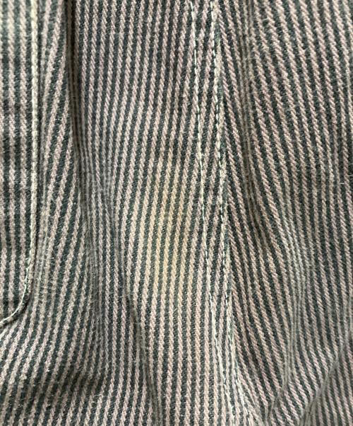 stussy（ステューシー）stussy (ステューシー) オーバーダイ ヒッコリー リラックス パンツ パープル×ブラック サイズ:Lの古着・服飾アイテム
