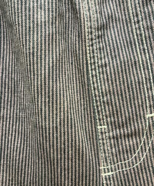 stussy（ステューシー）stussy (ステューシー) オーバーダイ ヒッコリー リラックス パンツ パープル×ブラック サイズ:Lの古着・服飾アイテム