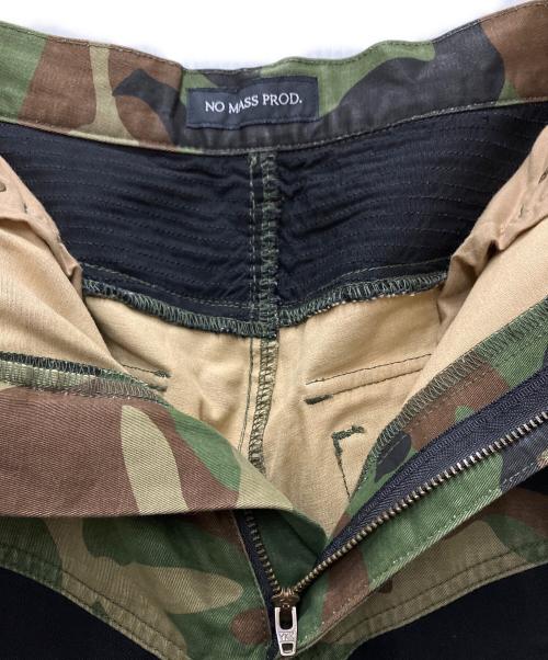 no mass prod（ノーマスプロッド）NO MASS PROD (ノーマスプロッド) カモフラージュ切替バイカーパンツ マルチカラー サイズ:Sの古着・服飾アイテム