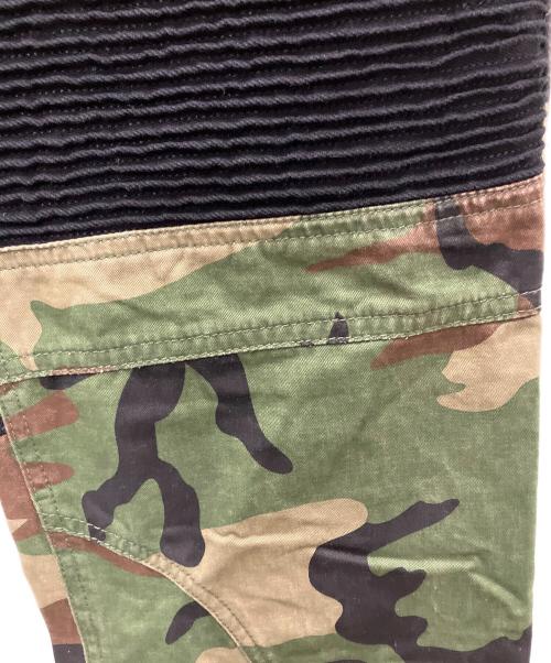 no mass prod（ノーマスプロッド）NO MASS PROD (ノーマスプロッド) カモフラージュ切替バイカーパンツ マルチカラー サイズ:Sの古着・服飾アイテム