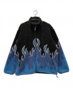 RADIALLラディアル）の古着「FLAMES - ZIP UP BLOUSON」｜ブラック