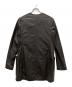 MaxMara (マックスマーラ) ピンタックデザインレザーノーカラーコート ブラウン サイズ:42：30000円