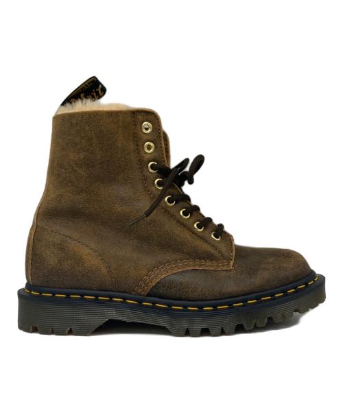 Dr.Martens（ドクターマーチン）Dr.Martens (ドクターマーチン) 1460 Pascal Shearling 8ホールブーツ ブラウン サイズ:24.5ｃｍの古着・服飾アイテム