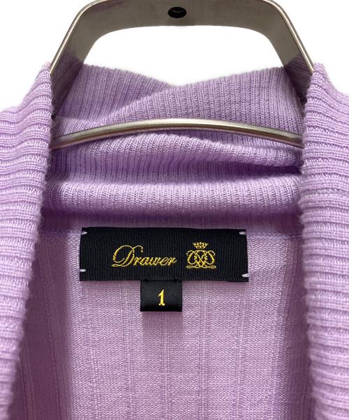 DRAWER（ドゥロワー）Drawer (ドゥロワー) カシミヤ シルク リブタートル ニット パープル サイズ:1の古着・服飾アイテム