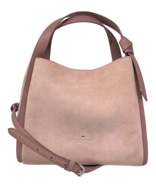 Kate Spade（ケイトスペード）Kate Spade (ケイトスペード) ノット スエード コンバーチブル キャリーオール ピンクの古着・服飾アイテム