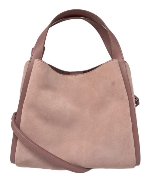 Kate Spade（ケイトスペード）Kate Spade (ケイトスペード) ノット スエード コンバーチブル キャリーオール ピンクの古着・服飾アイテム